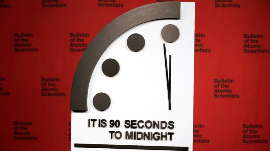 Doomsday Clock ticks four second closer to midnight