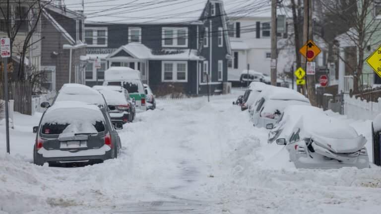 Boston Residents Use Trash Cans, Tables, Chairs To Save Hard-Earned Parking Spaces After Snowstorm