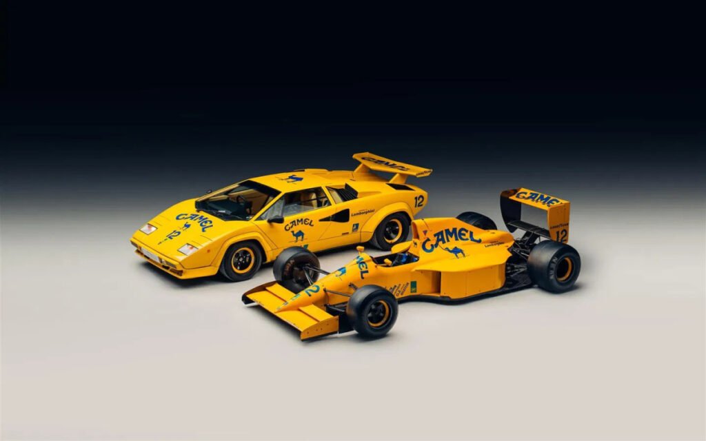 This Lamborghini Countach Comes with a Matching Lotus F1 Car