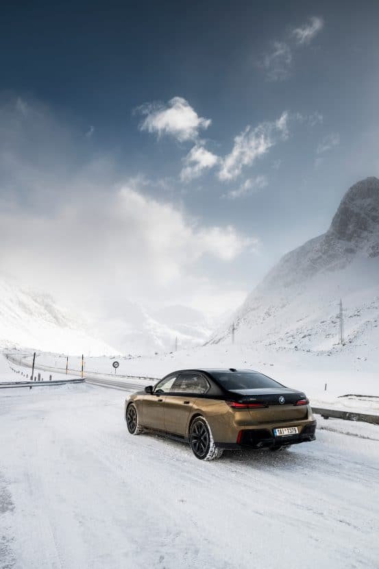 Two-Tone BMW 7 Series 740d Poses In A Winter Wonderland