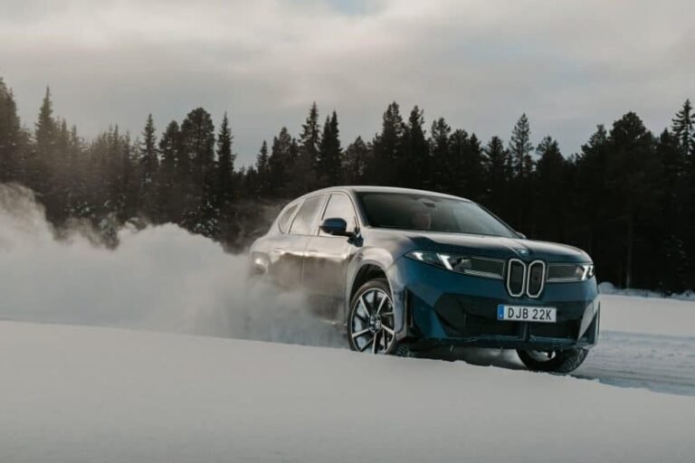 We Tested the BMW iX3 Drifting on Frozen Swedish Lakes