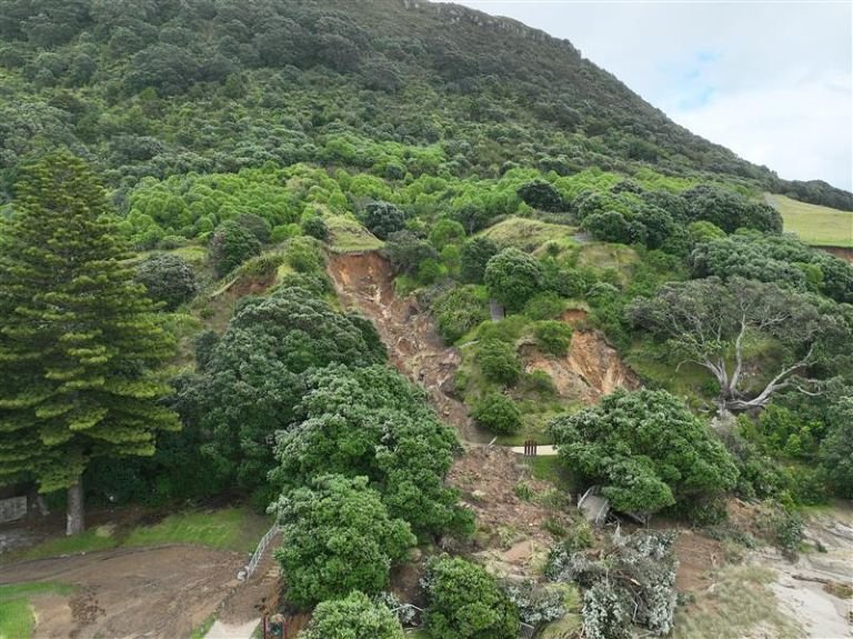 Landslides on Mauao in New Zealand following the 22 January 2026 rainfall event