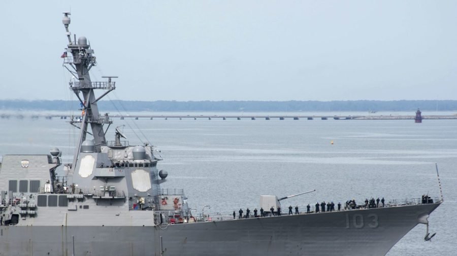 US Navy ships collide during refueling, 2 personnel injured