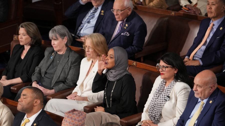 Omar says her State of the Union guest was arrested for standing during Trump's speech