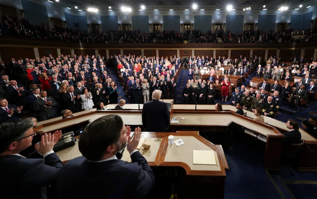State of the Union takeaways: Sales mode, heavy on patriotism, and a dark turn on Democrats