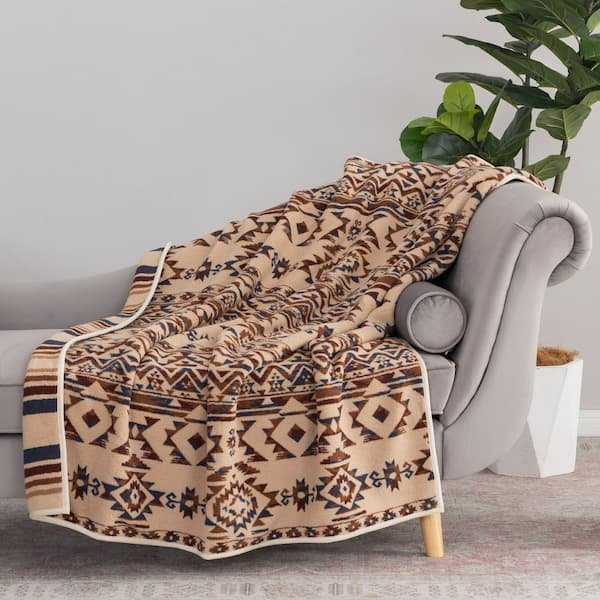 Berkshire Life Reversible Printed Hampshire Soft Throw Blanket only $8!