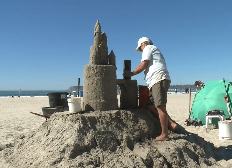 'Sandcastle Man' banned from California hotel property over 'political' quote