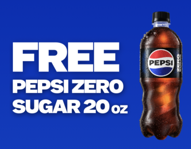 FREE Pepsi Zero Sugar Drink!