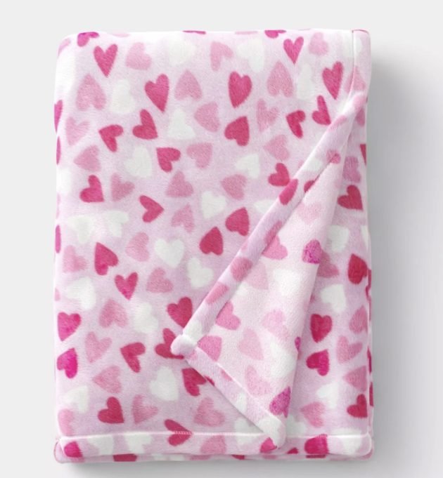 Room Essentials Valentine’s Day Plush Throws only $7!