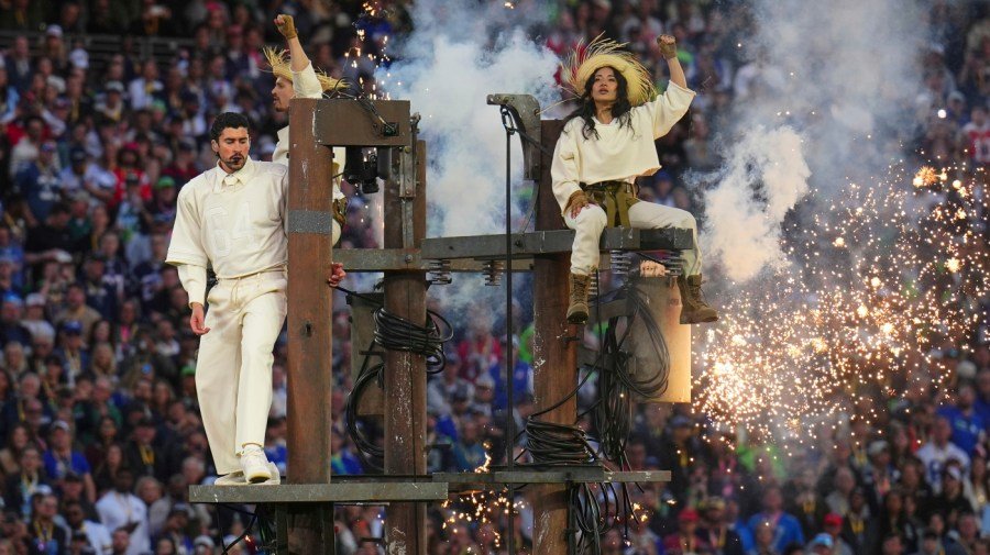 Bad Bunny's Super Bowl halftime show: Why did he perform on a utility pole?