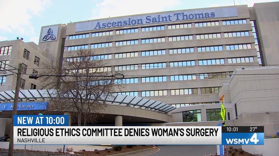 Hospital's Religious Ethics Committee Cancels Woman's Sterilization Procedire