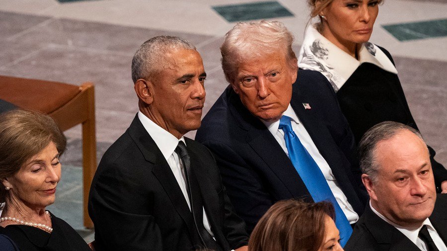 Trump shares video with brief clip depicting Obamas as apes