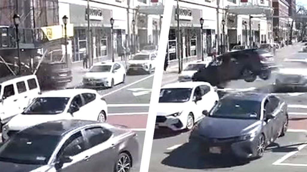 NY Pedestrians Freeze As SUV Flies Through Intersection And Crashes Into Buffalo Wild Wings