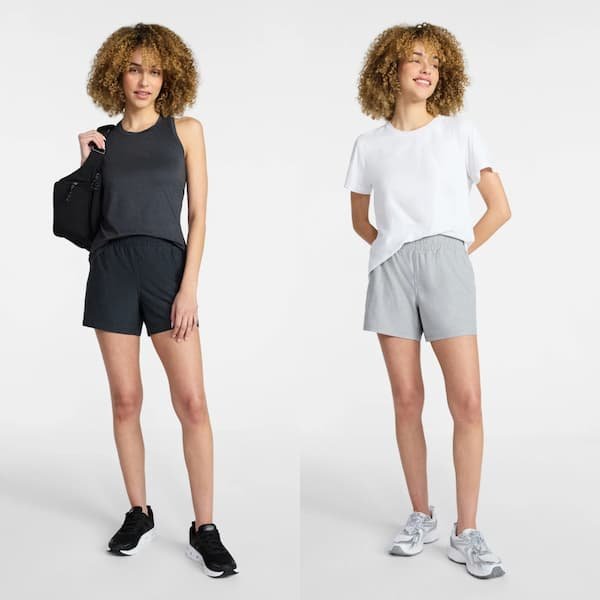 Athletic Works Women’s ButterCore Shorts 2-Pack only $7.98!