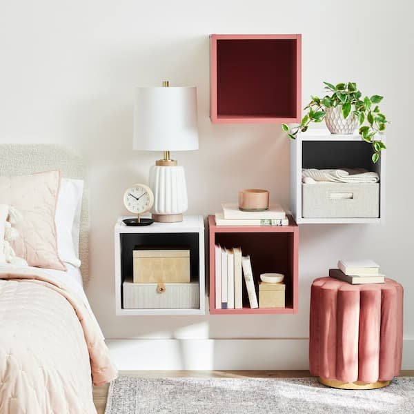 Better Homes & Gardens Wall Mounted Cube Shelves, Set of 4 only $28!