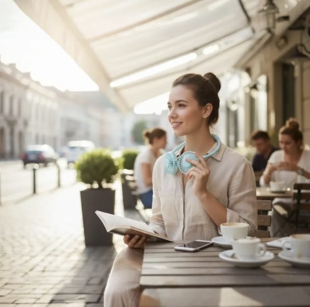 Hands Free Portable Neck Fans with LED Lights (2 pack) only $19.99 shipped!