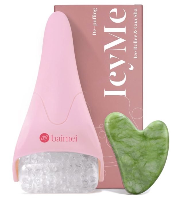 Ice Roller and Gua Sha Facial Tool Set only $5.99!