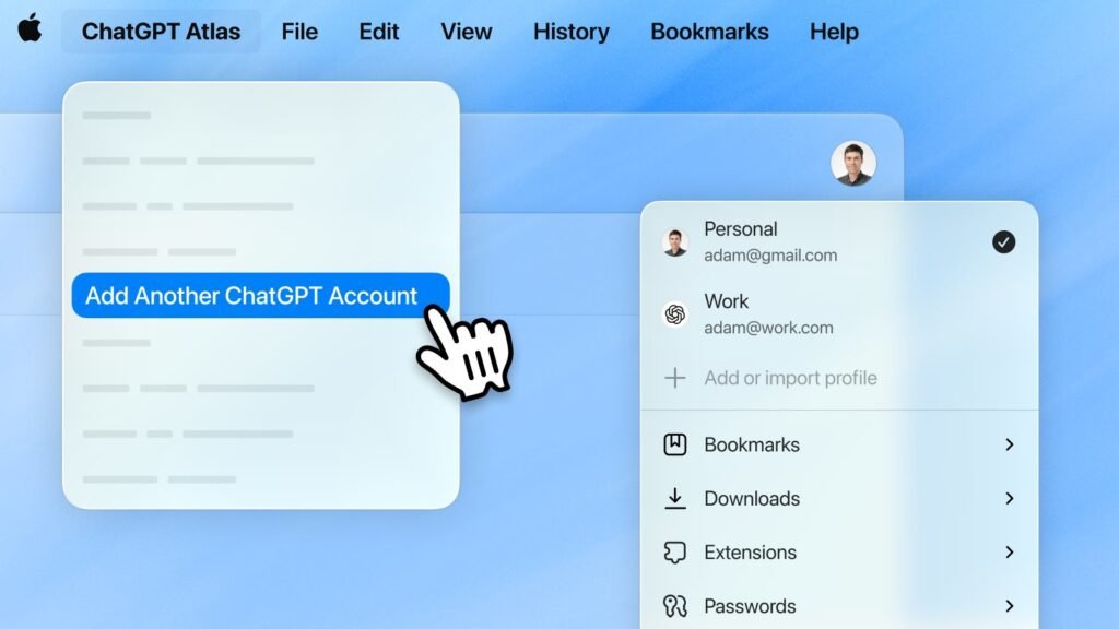 OpenAI’s Atlas Browser Finally Lets You Juggle Multiple ChatGPT Accounts