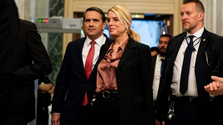 Blanche, Bondi hold closed-door meeting with lawmakers on Epstein files