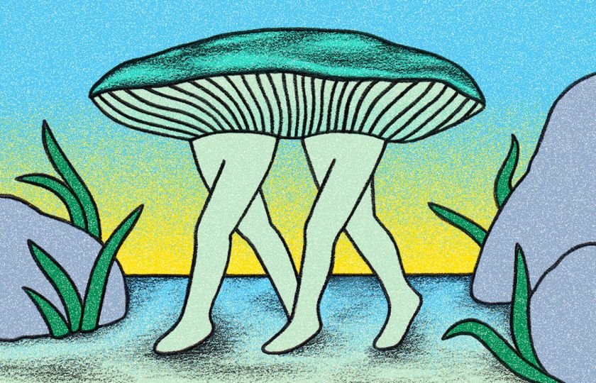 Linda Merad dives into an upside-down ocean for Hermès