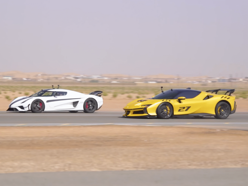 2,500-HP Drag Race Showdown: Koenigsegg Regera Vs. Ferrari SF90 XX