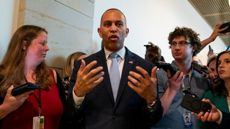 Democrats bash Johnson for rejecting Senate DHS bill, urge support for discharge petition