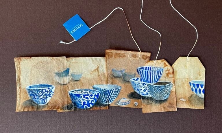 Ruby Silvious’ Tiny Paintings and Assemblages Reimagine Used Teabags