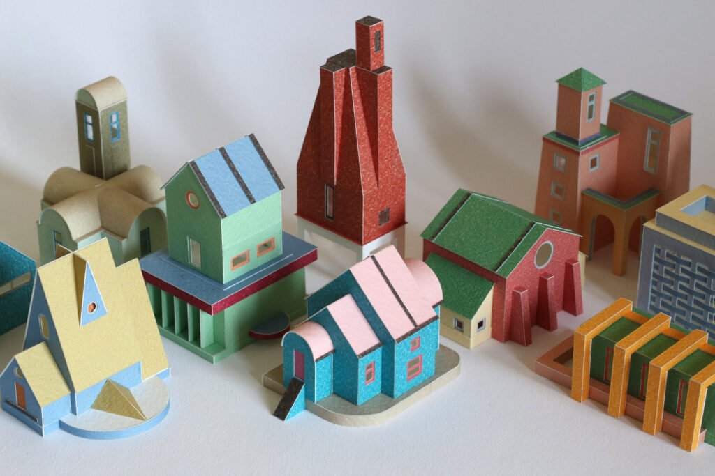 Explore a Growing City of Meticulously Crafted Miniature Paper Buildings by Charles Young