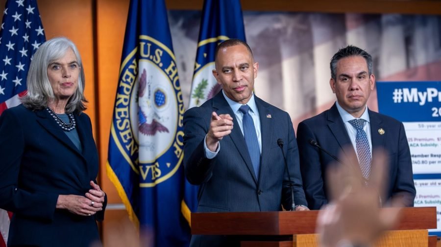 Watch live: House Democrats give remarks in wake of Swalwell resignation