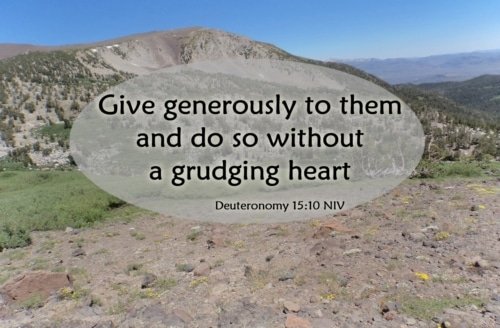 Give Generously to the Poor – Deuteronomy 15:10