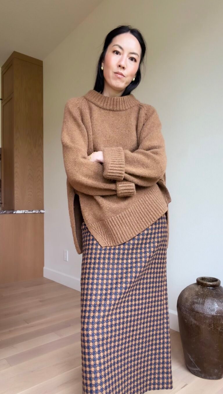 Midi skirts and Ballet flats