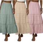 Women’s Boho Crochet Lace Cotton Maxi Skirt only $17.99!