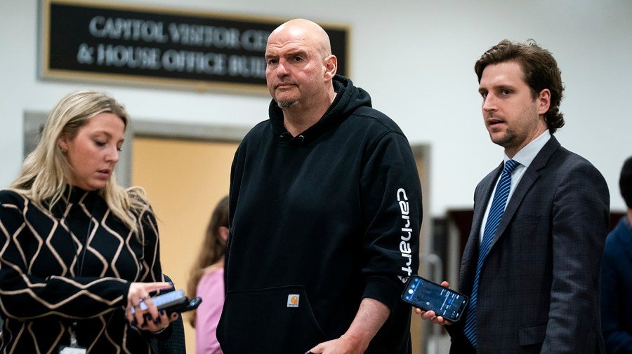 Fetterman laughs when asked about relationship with Democrats: 'Well, I mean, cordial'
