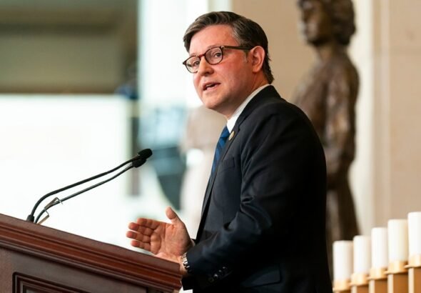 Mike Johnson 'taken aback' by pope's comments about war