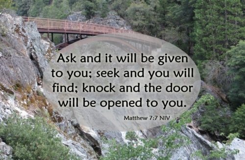 Seek and You Will Find – Matthew 7:7-8