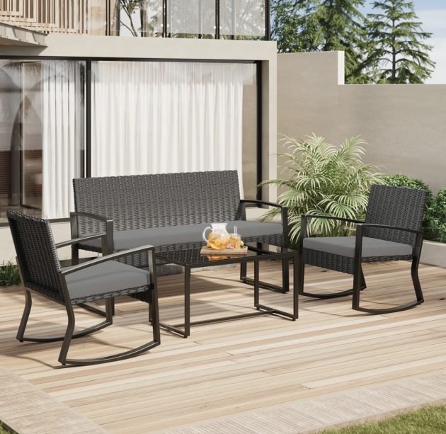 Wicker 4-Person Patio Seating Group only $169.99 shipped!