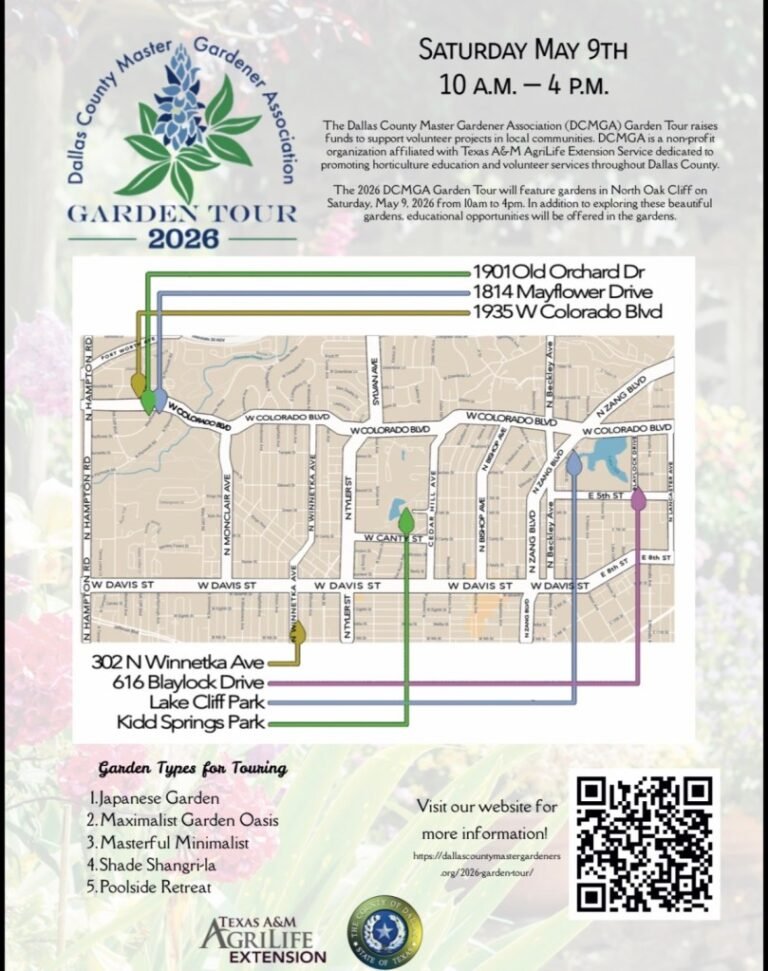 Dallas County Master Gardener Tour 2026