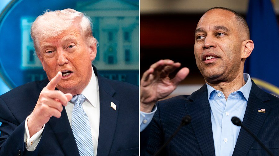 In feud with Trump, Jeffries weighs risks of how to respond