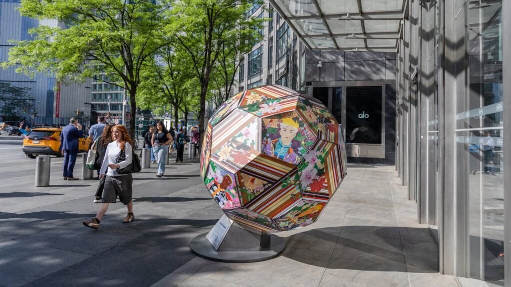 Giant, beautiful soccer balls are popping up around New York City