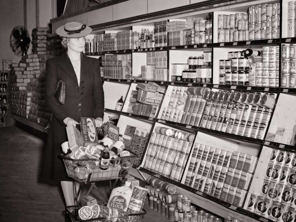 Photos of the first supermarkets show how grocery shopping has transformed over the last century