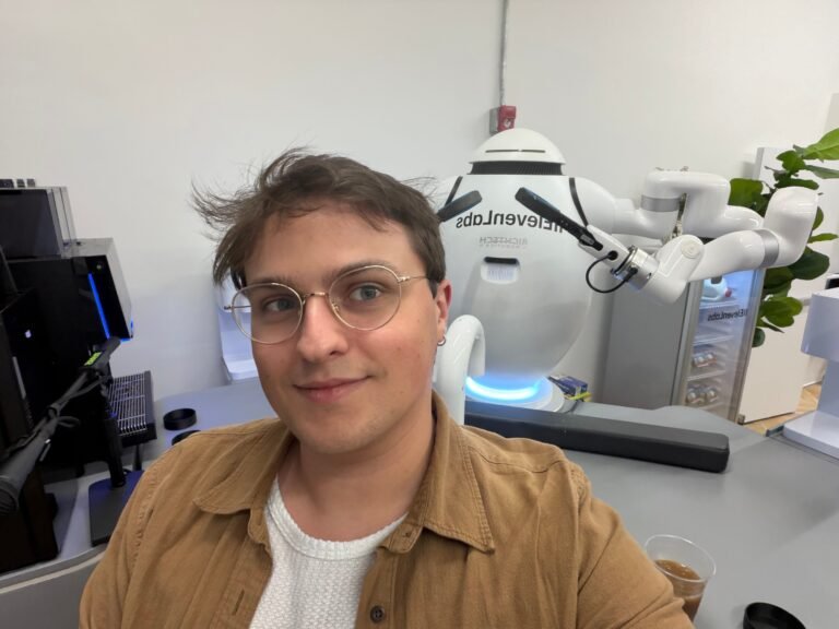 I went to ElevenLabs' NYC pop-up. A robot poured me cold brew before I haggled with an AI shopkeeper.