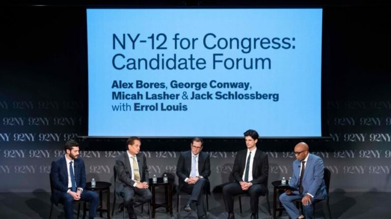 Trump looms large in New York House debate