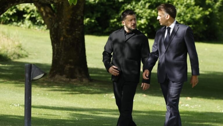 Macron, Zelensky heard on hot-mic talking about Trump at G7 meeting