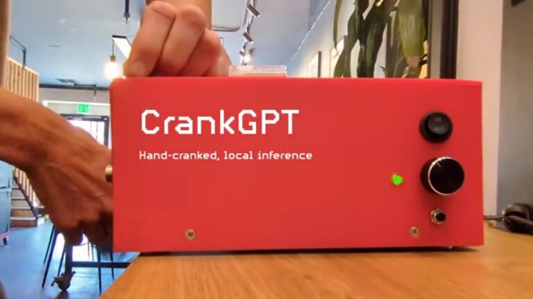 CrankGPT is a private AI chatbot that’s powered entirely by your hand
