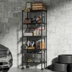 Heavy Duty 5-Tier Adjustable Wire Shelving with Wheels only $22.99!