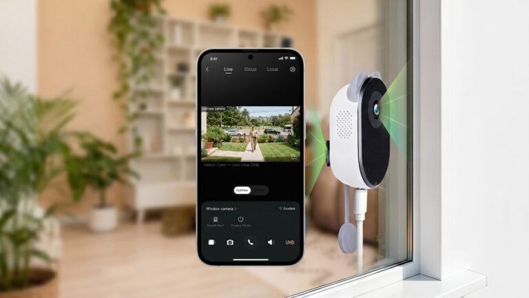One device, double the coverage – The Botslab W101 window camera covers the inside and outside
