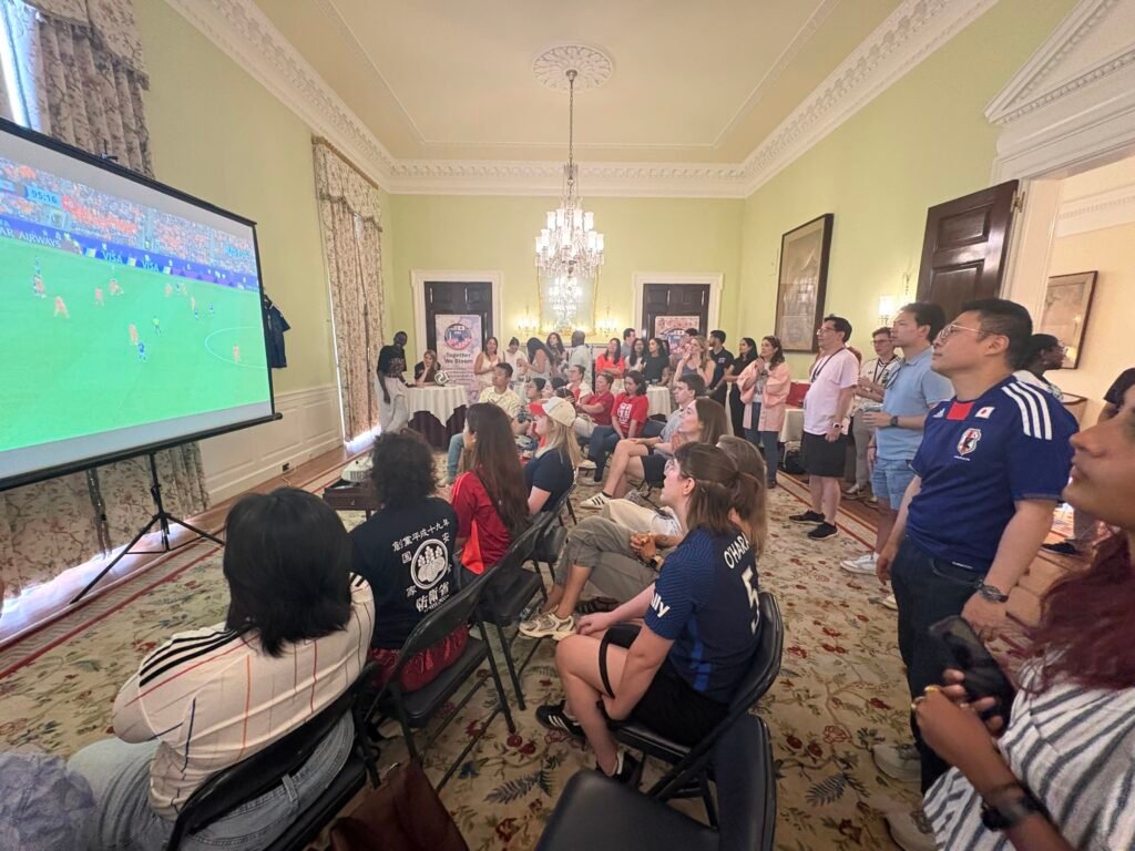 Why can’t we win it? Inside the Japanese embassy for Sunday’s World Cup opener.