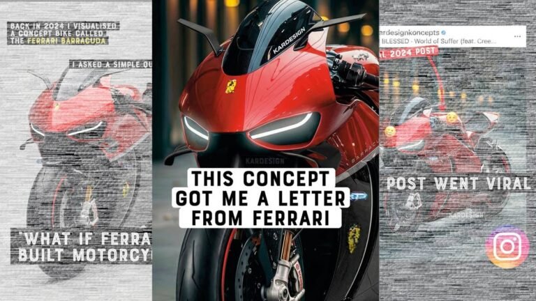 A Ferrari Motorcycle Concept Looked So Real That Ferrari’s Lawyers Got Involved