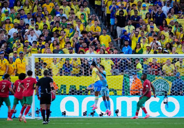 Top Democrats watch Brazil-Morocco match – together