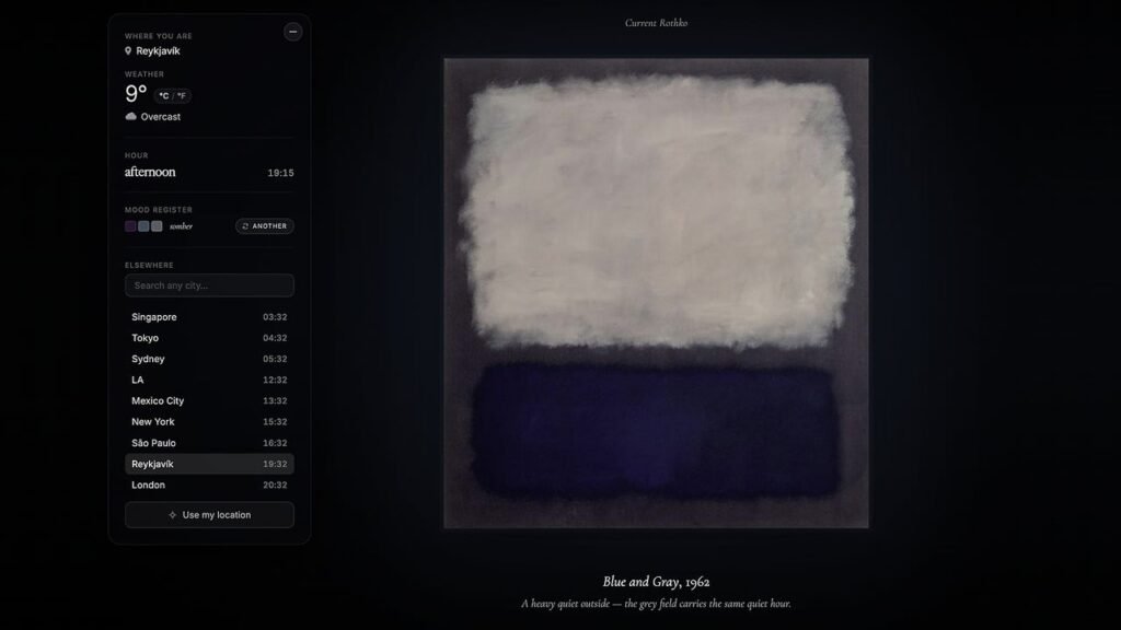 Get your next weather report from a Rothko painting